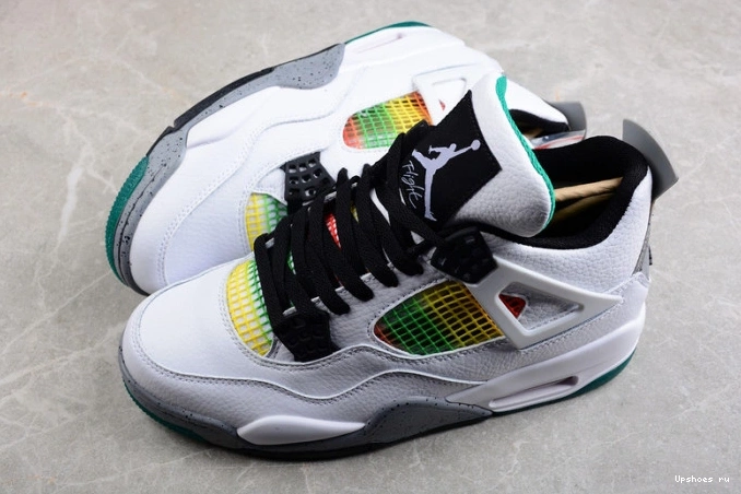Rasta Lucid AQ9129-100 Jordan 4 Green Retro 0717